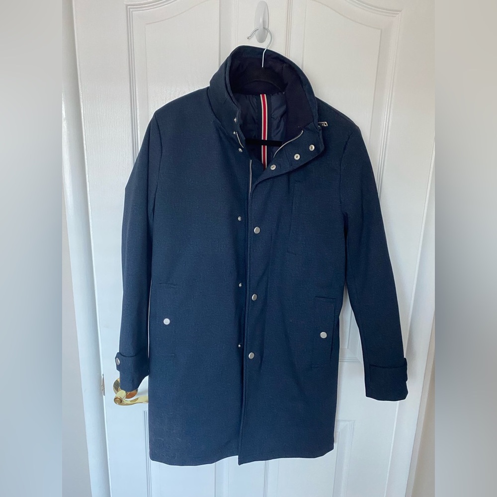 Zara man blue coat jacket size s